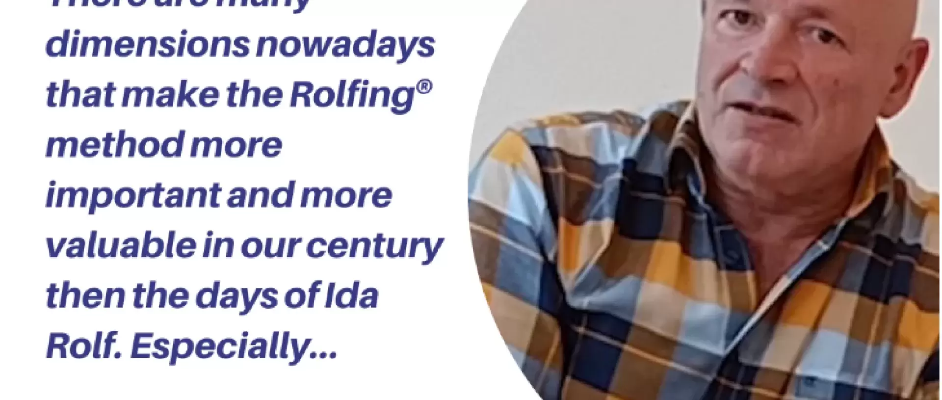 Commemorating 125 year of Dr Ida Rolf with Peter Schwind